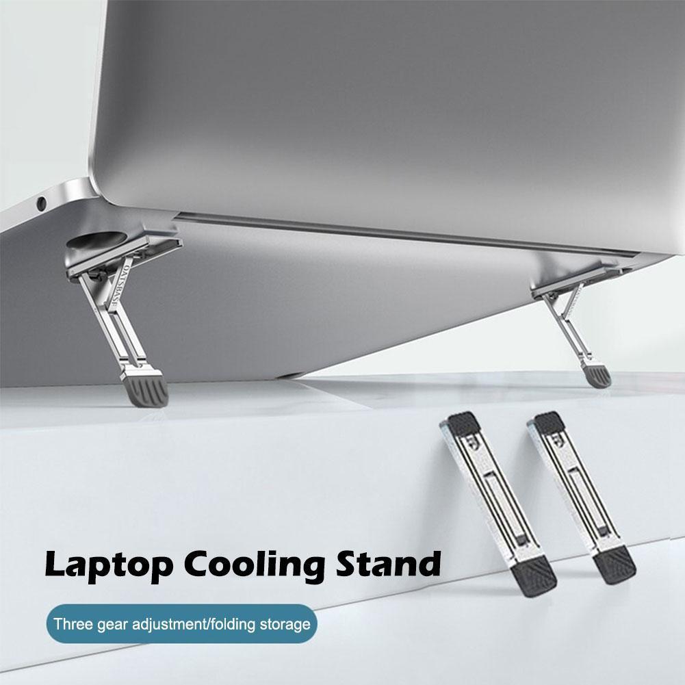 Laptop Accessories Macbook - Laptop-Ständer aus Aluminiumlegierung, Mini-Klapphalter, 3-Höhenverstellung, Notebooks,