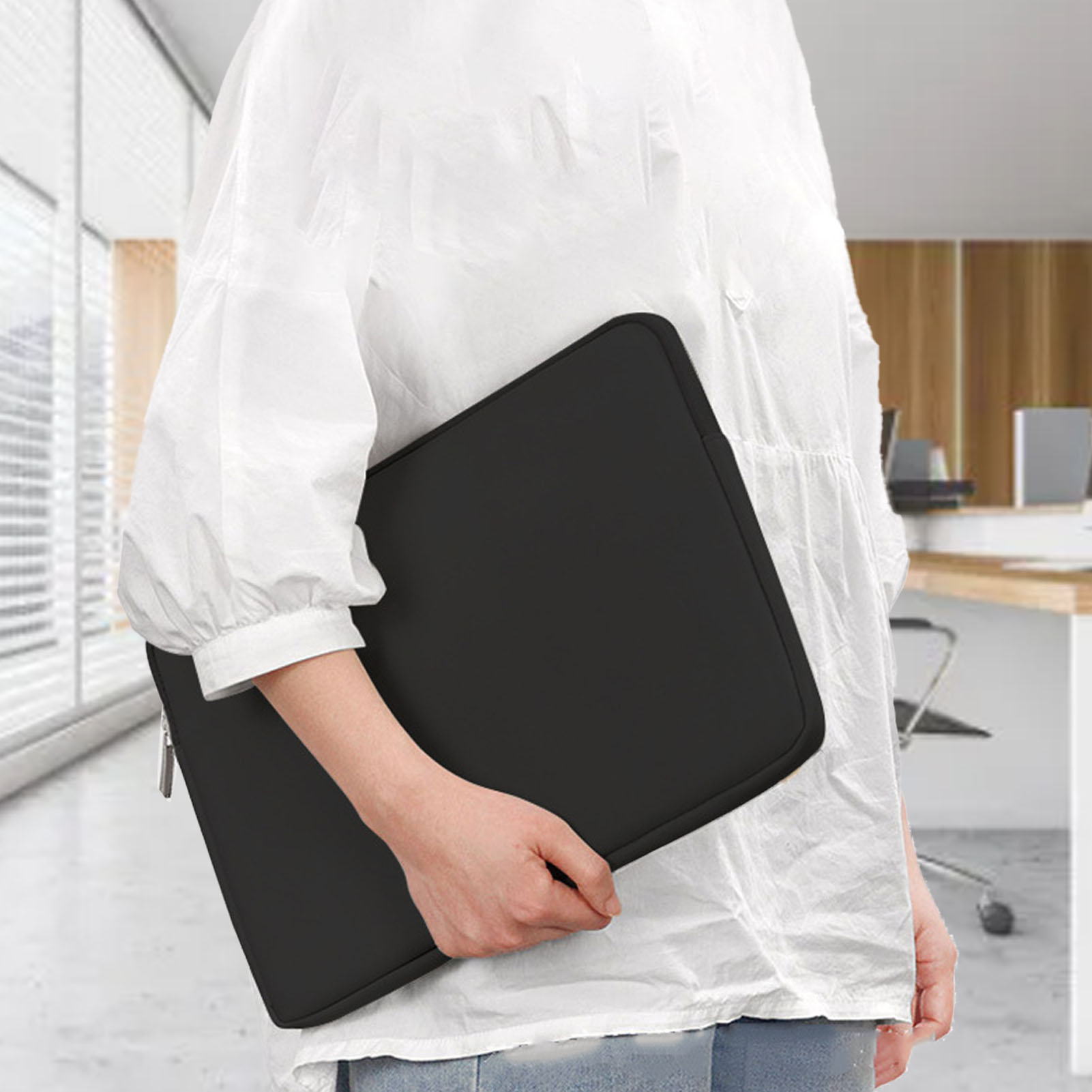 Laptop Sleeve Neoprene - Tablet-Tasche, schwarz, wasserdicht, Neoprenschaum, tragbare Tablet-Tragetasche