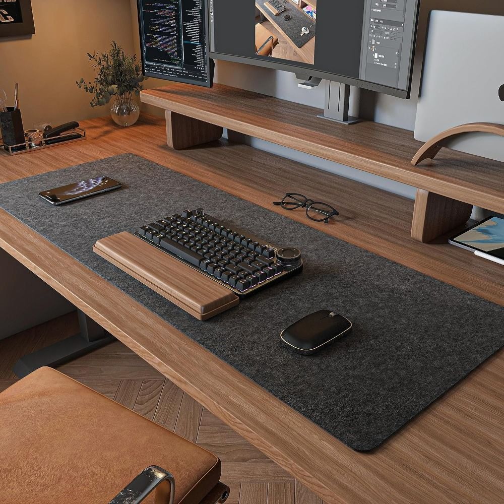 Laptop Accessories Writing Pad - Großes Gaming-Zubehör, Wollfilz-Mauspad, Schreibmatte, schmutzabweisend, Laptop-Tischmatte,