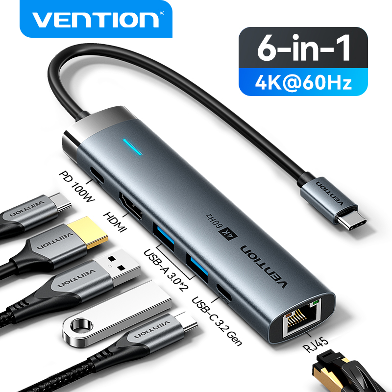 Mac Laptop Accessories - Vention USB C HUB Typ C