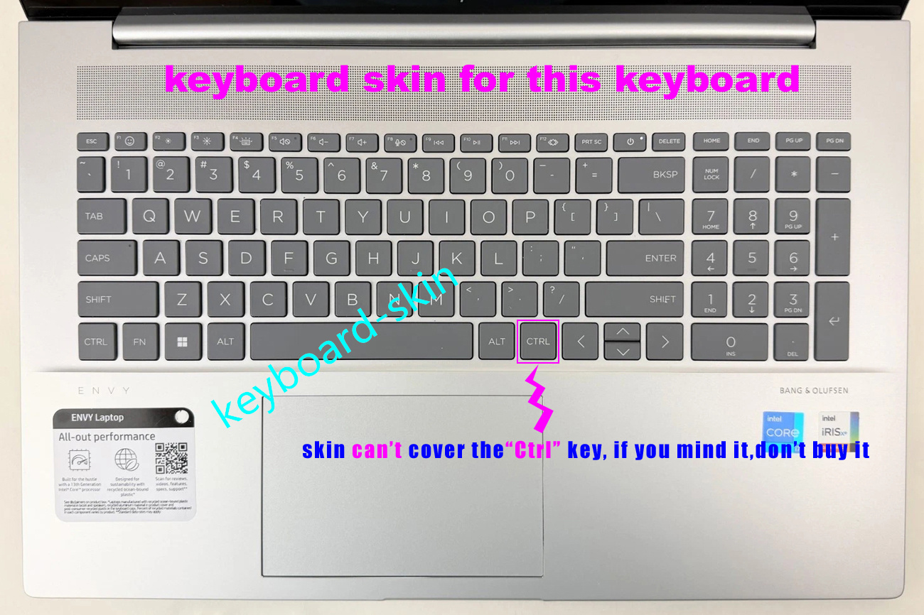 Keyboard Cover Silicone - US-Tastatur-Schutzabdeckung für HP ENVY 17-CR*** 17t-CR***