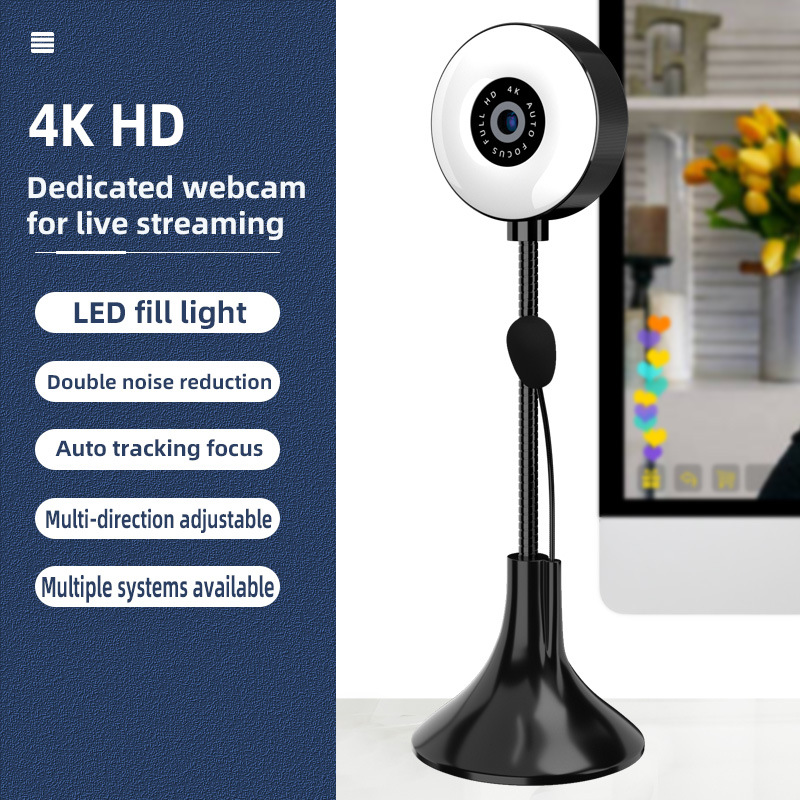 Laptop Accessories Youtube - 4K-Kamera PC 4MP USB leichte Computerkamera