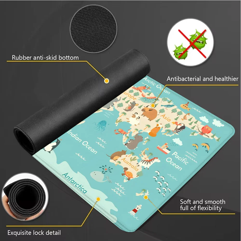 Weltkarte Gaming-Mauspad, Anim – Laptop Accessories World Bewertung und Preis