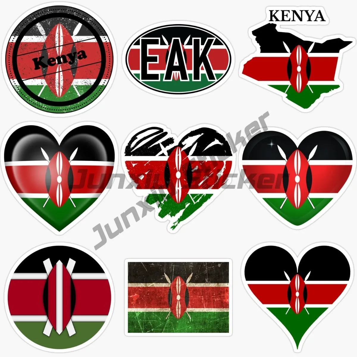 Kenya-Flaggen-Karten-Aufkleber – Laptop Accessories Kenya Bewertung und Preis