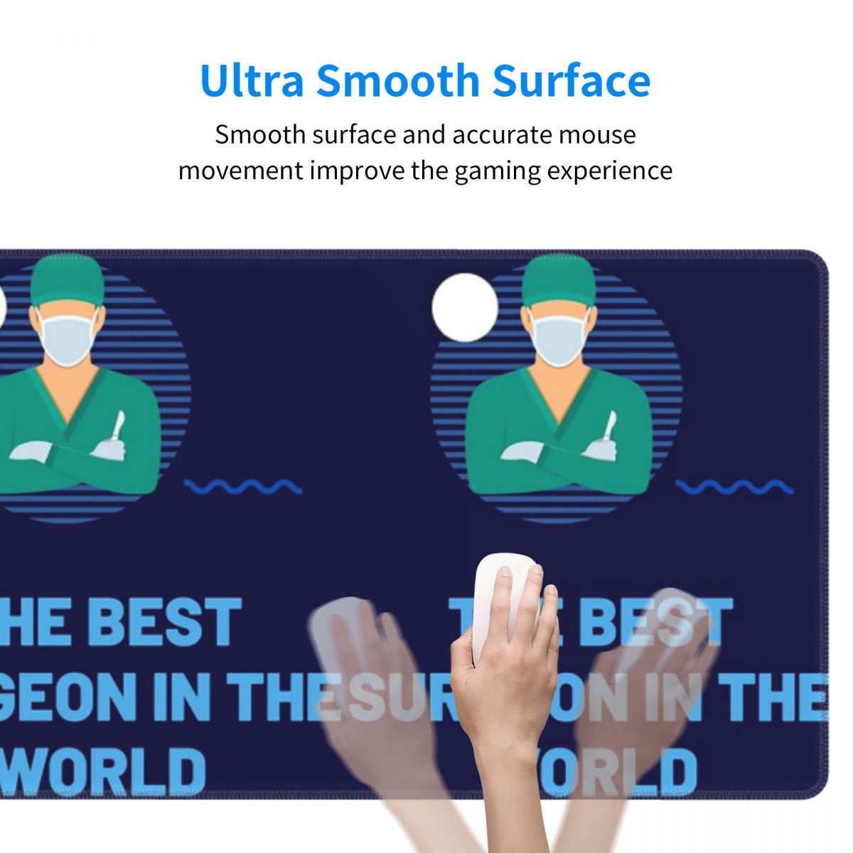 Großes Mauspad „Der beste Chir – Laptop Accessories World Bewertung und Preis